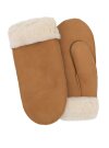 Lammfell Fausthandschuh cognac aus echtem Lammfell