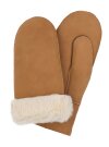 Lammfell Fausthandschuh cognac aus echtem Lammfell