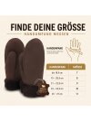 Lammfell Fausthandschuh Nepal für Damen Herren aus echtem Lammfell braun