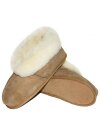 Lammfell Hausschuhe, Hüttenschuhe Unisex für Damen und Herren mit weicher Ledersohle, echtes Lammfell, Herstellung Europa 36
