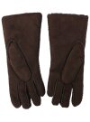 Fingerhandschuhe aus echtem curly Lammfell braun für Herren und Damen Gr. 10,5