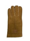 Fingerhandschuhe echt Lammfell für Damen, Handschuhe in Premiumqualität aus Babycurly Merino handgnäht camel Größe 7
