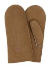 Lammfell Handschuhe Arber echtes Merinolamm für Damen und Herren, Fäustlinge, Fausthandschuhe in Premiumqualität aus spanischem Merino camel