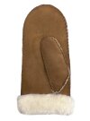 Lammfell Handschuhe Arber echtes Merinolamm für Damen und Herren, Fäustlinge, Fausthandschuhe in Premiumqualität aus spanischem Merino camel