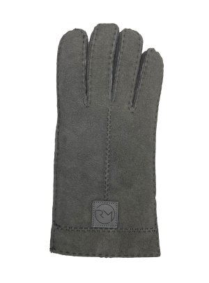 Fingerhandschuhe Hochstein echt Lammfell für Damen und Herren, Handschuhe in Premiumqualität aus Baby Curly Merinolamm handgenäht grau