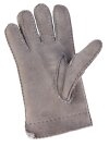 Fingerhandschuhe Hochstein echt Lammfell für Damen und Herren, Handschuhe in Premiumqualität aus Baby Curly Merinolamm handgenäht grau