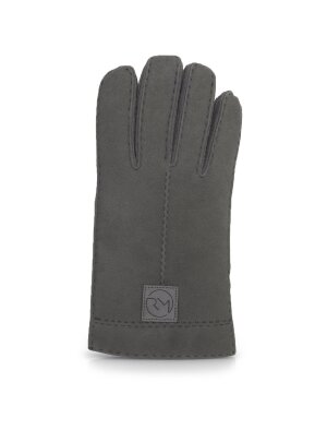 Fingerhandschuhe Hochstein echt Lammfell für Damen und Herren, Handschuhe in Premiumqualität aus Baby Curly Merinolamm handgenäht grau 7