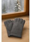 Fingerhandschuhe Hochstein echt Lammfell für Damen und Herren, Handschuhe in Premiumqualität aus Baby Curly Merinolamm handgenäht grau 7