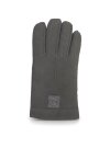 Fingerhandschuhe Hochstein echt Lammfell für Damen und Herren, Handschuhe in Premiumqualität aus Baby Curly Merinolamm handgenäht grau 7 1/2