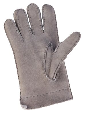 Fingerhandschuhe Hochstein echt Lammfell für Damen und Herren, Handschuhe in Premiumqualität aus Baby Curly Merinolamm handgenäht grau 8