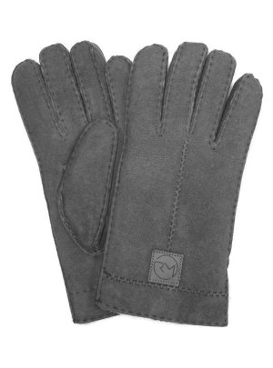 Fingerhandschuhe Hochstein echt Lammfell für Herren, Handschuhe in Premiumqualität aus Baby Curly Merinolamm handgenäht grau 9 1/2
