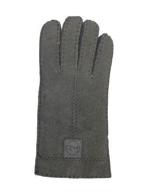 Fingerhandschuhe Hochstein echt Lammfell für Damen und Herren, Handschuhe in Premiumqualität aus Baby Curly Merinolamm handgenäht grau 10
