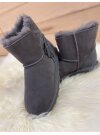 Rohn Lammfell Boots für Damen, Winterstiefel Stockholm grau 41