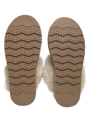 Pantoffel Slipper Hausschuhe Rohn echt Lammfell Talea beige