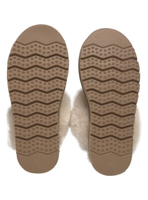 Pantoffel Slipper Hausschuhe Rohn echt Lammfell Talea beige  40