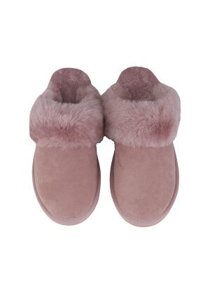 Slipper Pantoffel Hausschuhe echt Lammfell Rohn Talea rose