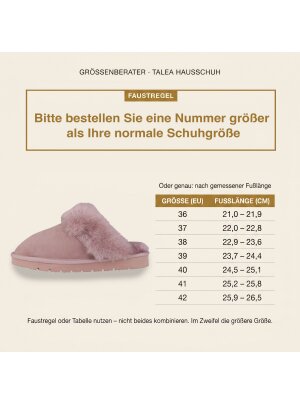 Slipper Pantoffel Hausschuhe echt Lammfell Rohn Talea rose