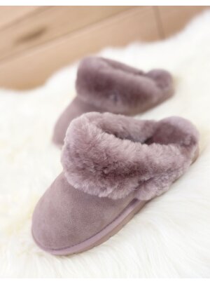 Slipper Pantoffel Hausschuhe echt Lammfell Rohn Talea rose