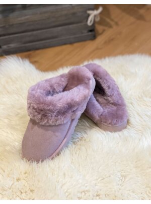 Slipper Pantoffel Hausschuhe echt Lammfell Rohn Talea rose