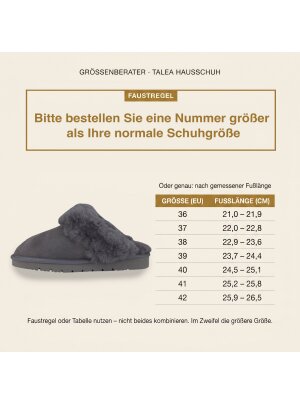 Pantoffel Slipper Hausschuhe echt Lammfell Rohn Talea grau