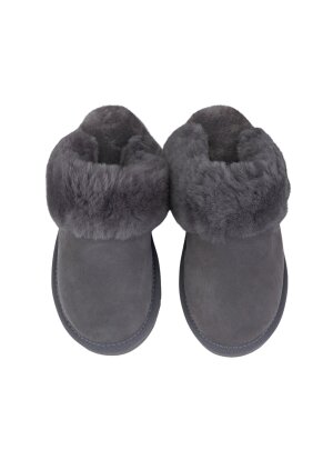 Pantoffel Slipper Hausschuhe echt Lammfell Rohn Talea grau