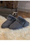 Pantoffel Slipper Hausschuhe echt Lammfell Rohn Talea grau