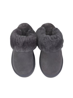 Pantoffel Slipper Hausschuhe echt Lammfell Rohn Talea grau  36