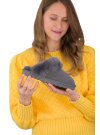 Pantoffel Slipper Hausschuhe echt Lammfell Rohn Talea grau  36
