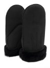 Lammfell Handschuhe Arber echtes Merinolamm für Damen und Herren Fäustlinge, Fausthandschuhe in Premiumqualität aus spanischem Merino anthrazit schwarz dunkelgrau  10