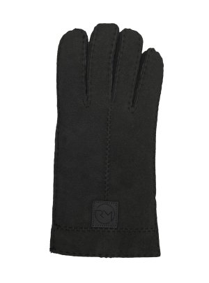 Fingerhandschuhe Hochstein echt Lammfell für Damen , Handschuhe in Premiumqualität aus Baby Curly Merinolamm handgenäht anthrazit dunkelgrau schwarz  7 1/2