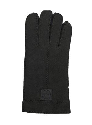 Fingerhandschuhe Hochstein echt Lammfell für Damen und Herren, Handschuhe in Premiumqualität aus Baby Curly Merinolamm handgenäht anthrazit dunkelgrau schwarz 9