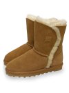 Rohn Lammfell Boots für Damen, Winterstiefel Helsinki braun 42