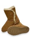 Rohn Lammfell Boots für Damen, Winterstiefel Helsinki braun 42