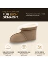 Lammfell Hausschuhe Chalet, Hüttenschuhe Rohn aus echtem Fell beige