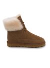 Rohn Lammfell Boots für Damen und Herren, Winterstiefel Skara braun 39