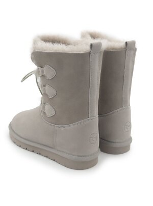 Lammfell Boots für Damen, Winterstiefel Oslo hellgrau 37