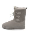 Lammfell Boots für Damen, Winterstiefel Oslo hellgrau 37