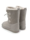 Lammfell Boots für Damen, Winterstiefel Oslo hellgrau 37