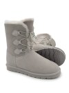 Lammfell Boots für Damen, Winterstiefel Oslo hellgrau 37
