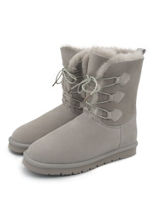 Lammfell Boots für Damen, Winterstiefel Oslo...