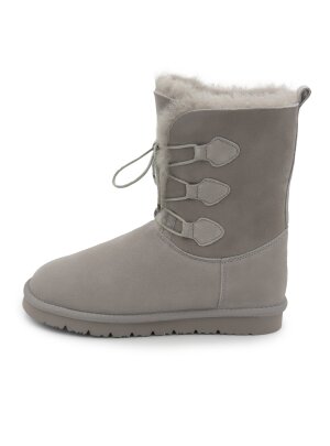 Lammfell Boots für Damen, Winterstiefel Oslo...