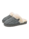 Pantoffel Slipper Hausschuhe echt Lammfell Rohn Nuri grau 39