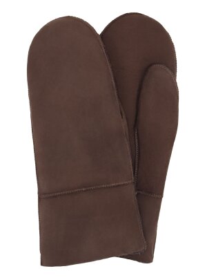Lammfell Fausthandschuh Nepal für Damen Herren aus echtem Lammfell braun 7