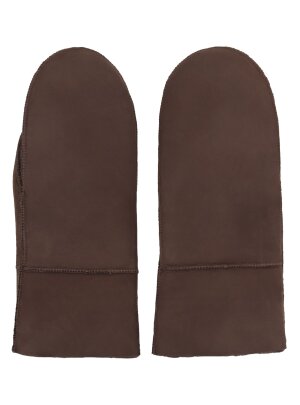 Lammfell Fausthandschuh Nepal für Damen Herren aus echtem Lammfell braun 9